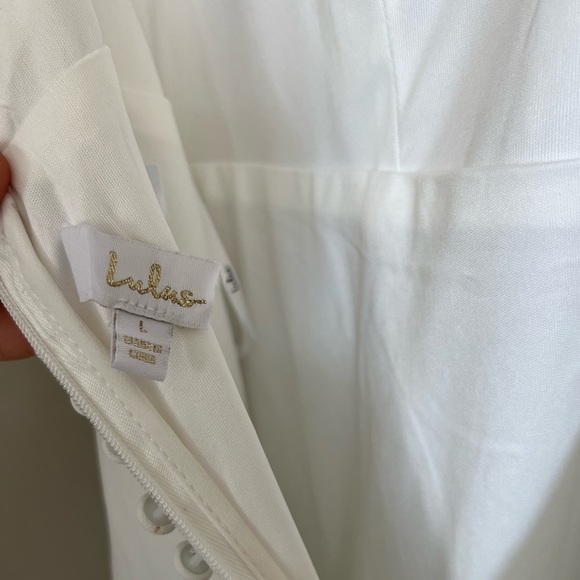 NWOT Love and Happiness White Button Back Mermaid Maxi Dress - Picture 5 of 7